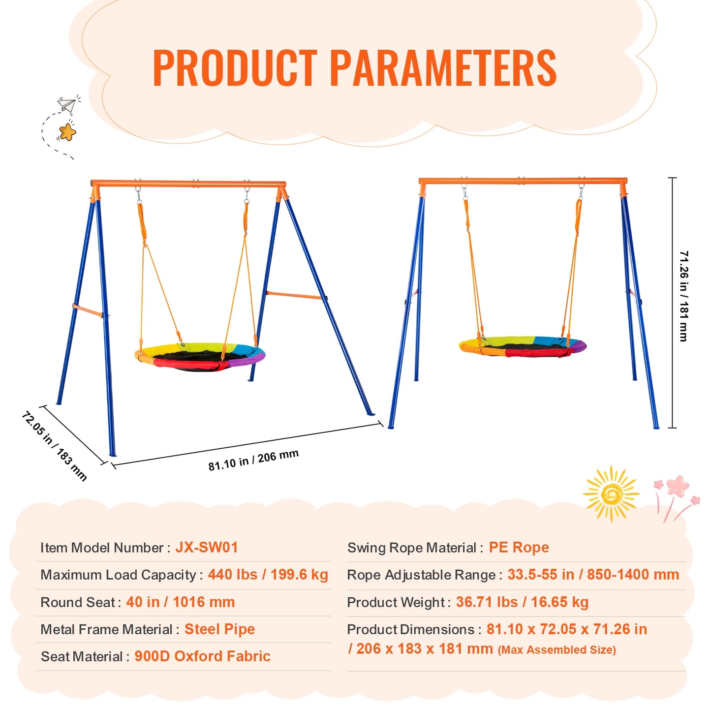 Backyard Swing Set - Safe Outdoor Fun for Kids