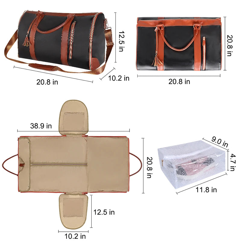PU Folding Travel Bag – Large Capacity & Multi-Function