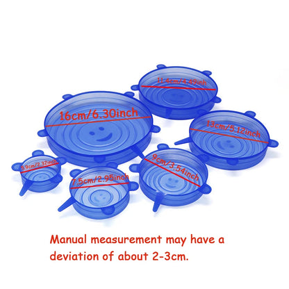 Silicone Stretch Lids Set – Reusable Food Saver Covers