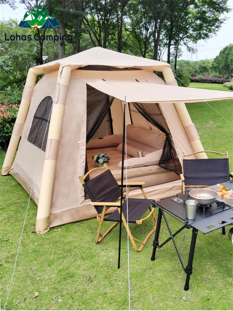 Inflatable Camping Tent 4 Person Waterproof Quick Setup