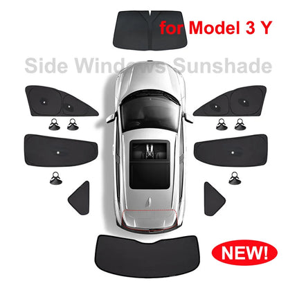 Tesla Model 3 & Y Sunshade – UV Protection & Privacy