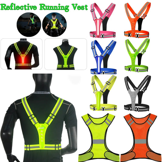 LED Reflective Running Vest – High Visibility Safety
