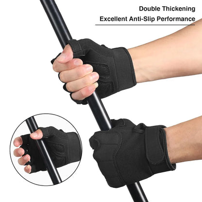 Fingerless Tactical Gloves Breathable Padded Grip