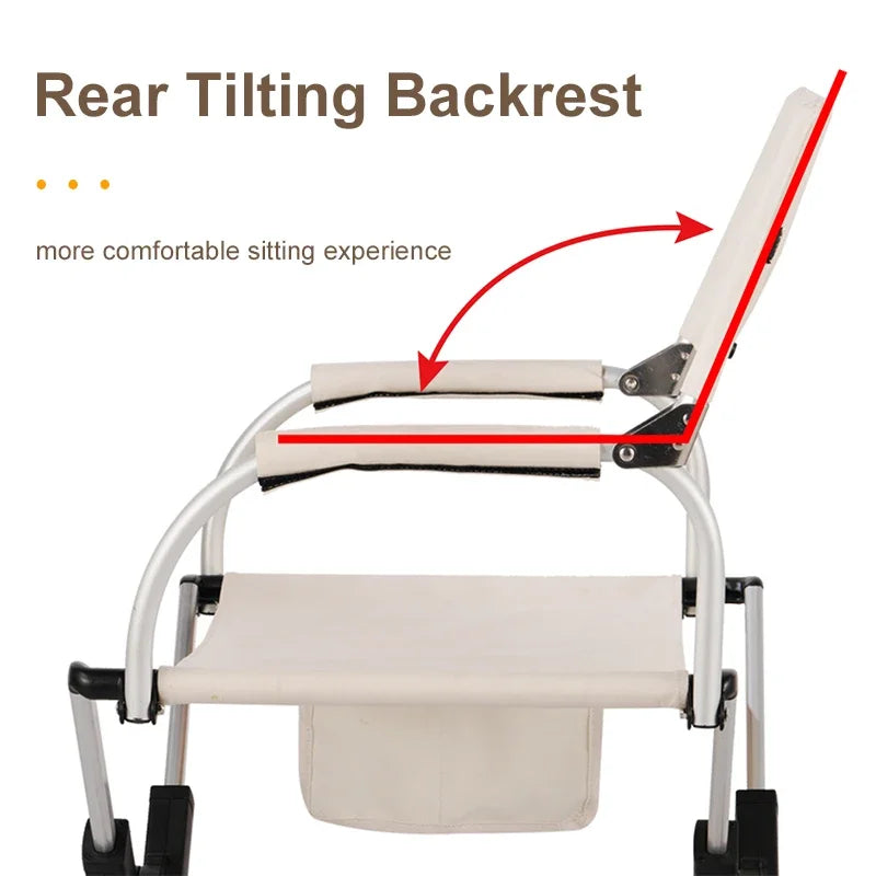 Folding Camping Chair with Back Support & Easy Carry