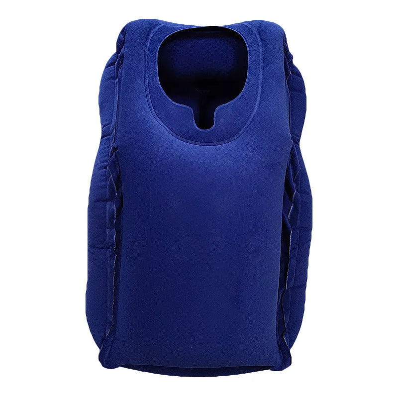 Inflatable Travel Pillow with Chin Support Comfort