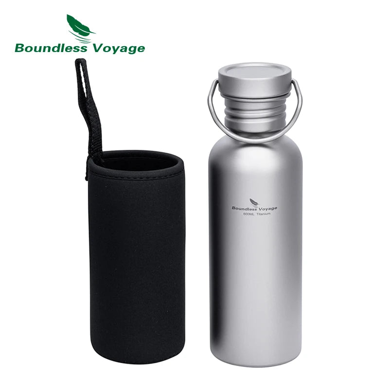 Titanium Wide Mouth Water Bottle – Durable & Lightweight