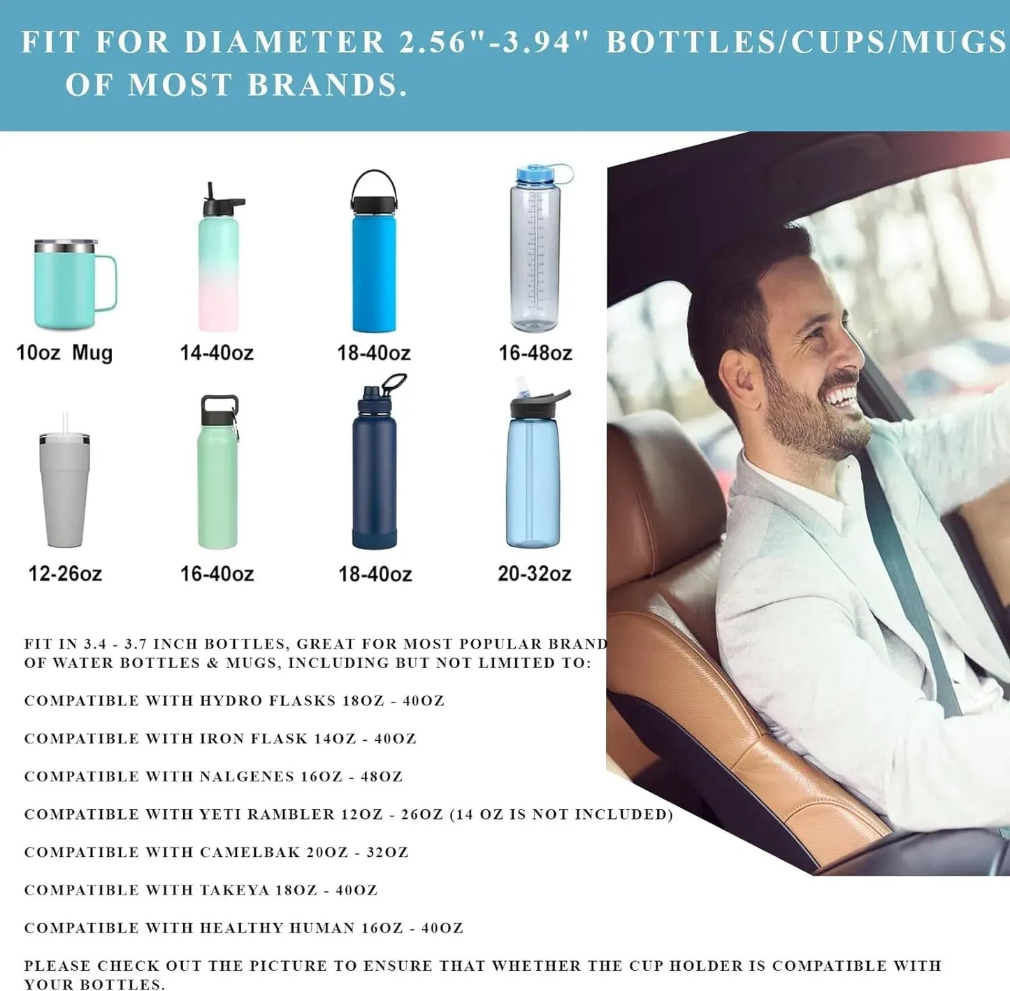 Car Cup Holder Expander Tray – Extra Space & Durable