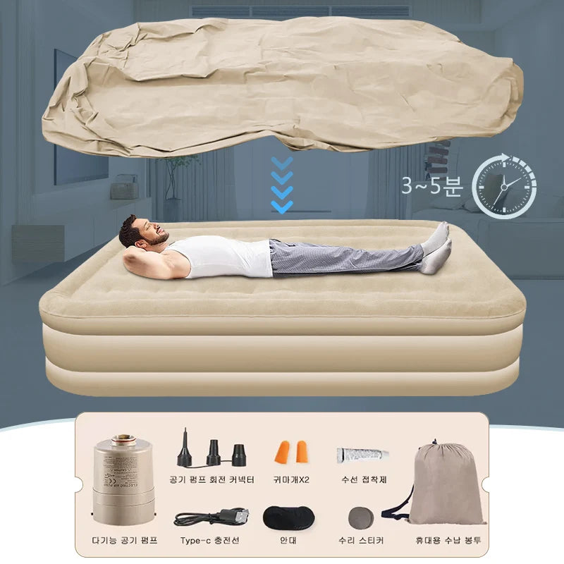 Inflatable Air Mattress Portable Comfort for Camping