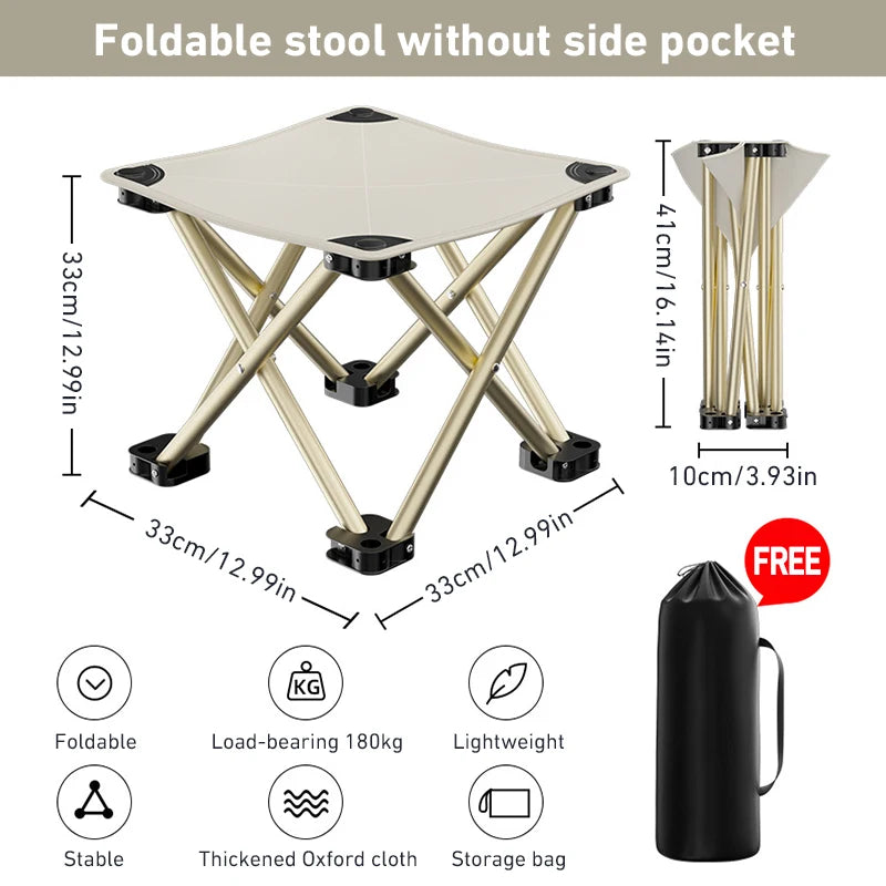 Outdoor Folding Stool – Ultralight Portable Camping Seat