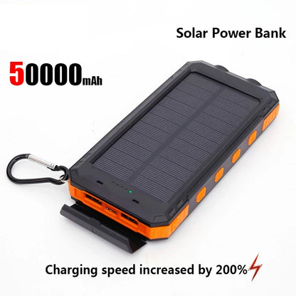 Solar Power Bank 200000mAh Fast Charging Backup