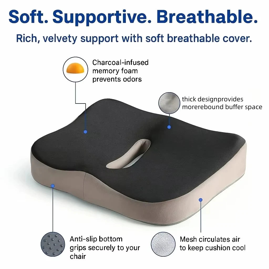 Memory Foam Seat Cushion for Ergonomic Comfort