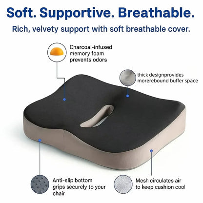 Memory Foam Seat Cushion for Ergonomic Comfort