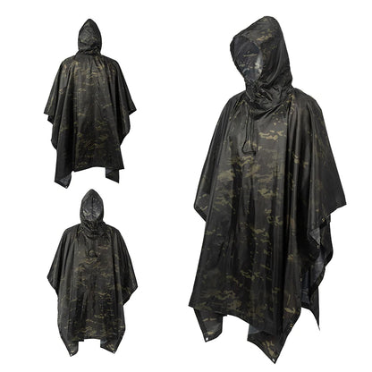 Military Rain Poncho – Waterproof Full-Body Protection