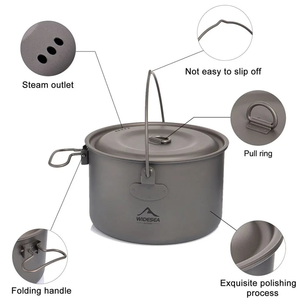 Titanium Camping Cookware Set – Lightweight Outdoor Cooking