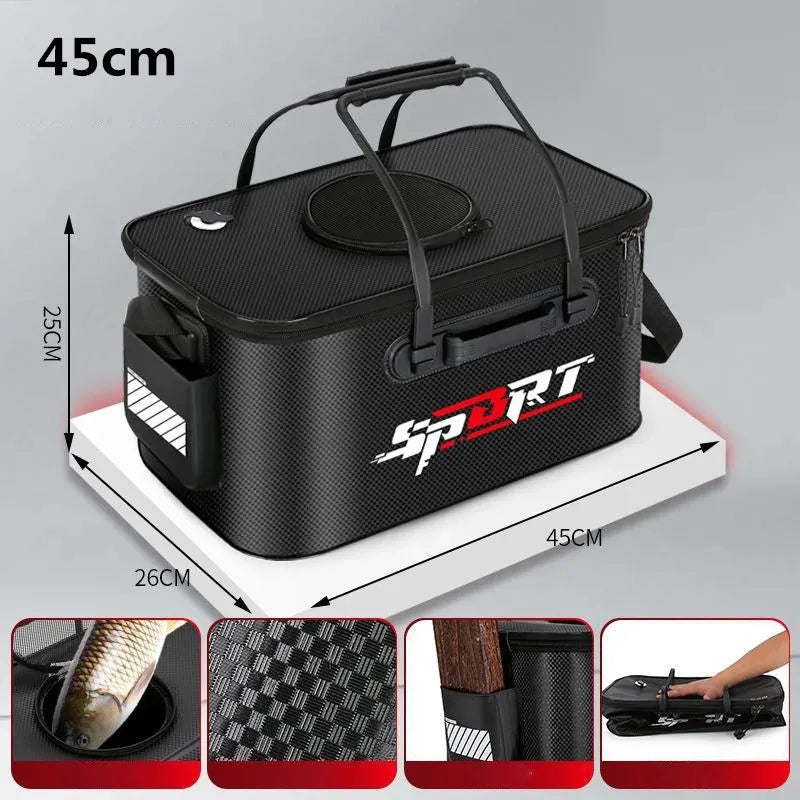 Foldable Fishing Bucket for Portable Water Storage