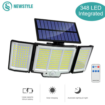 Solar Motion Sensor Security Light for Outdoor Lighting