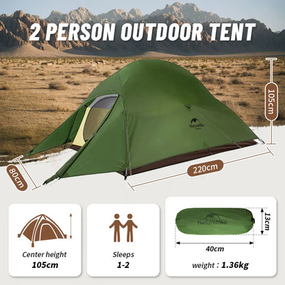 Ultralight Camping Tent Waterproof 2 Person Hiking Shelter