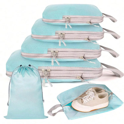 Compression Packing Cubes Waterproof Travel Organizer Set
