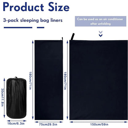 Portable Sleeping Bag Liner Microfiber Fleece Warm