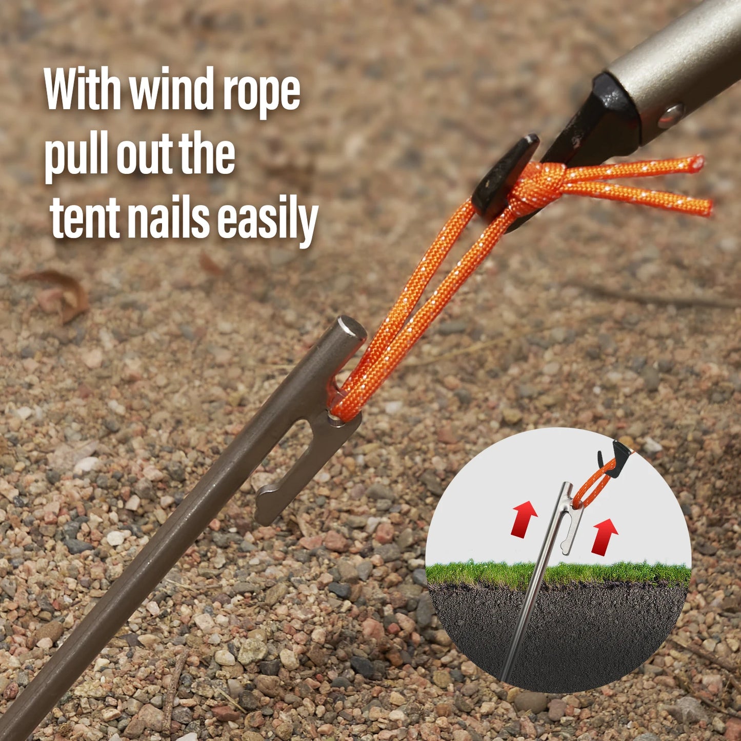 Titanium Tent Stakes for Strong Windproof Camping