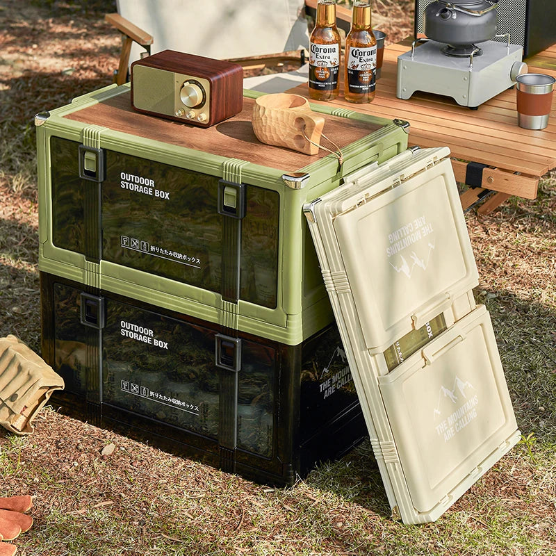 Foldable Camping Storage Box with Lid for Easy Organization