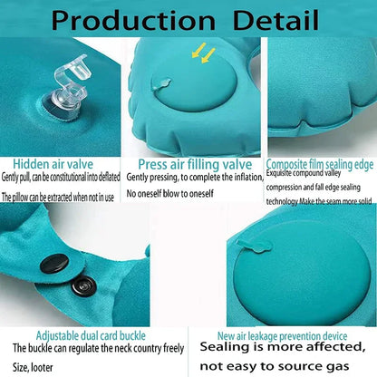 Inflatable Neck Travel Pillow for Comfortable Support