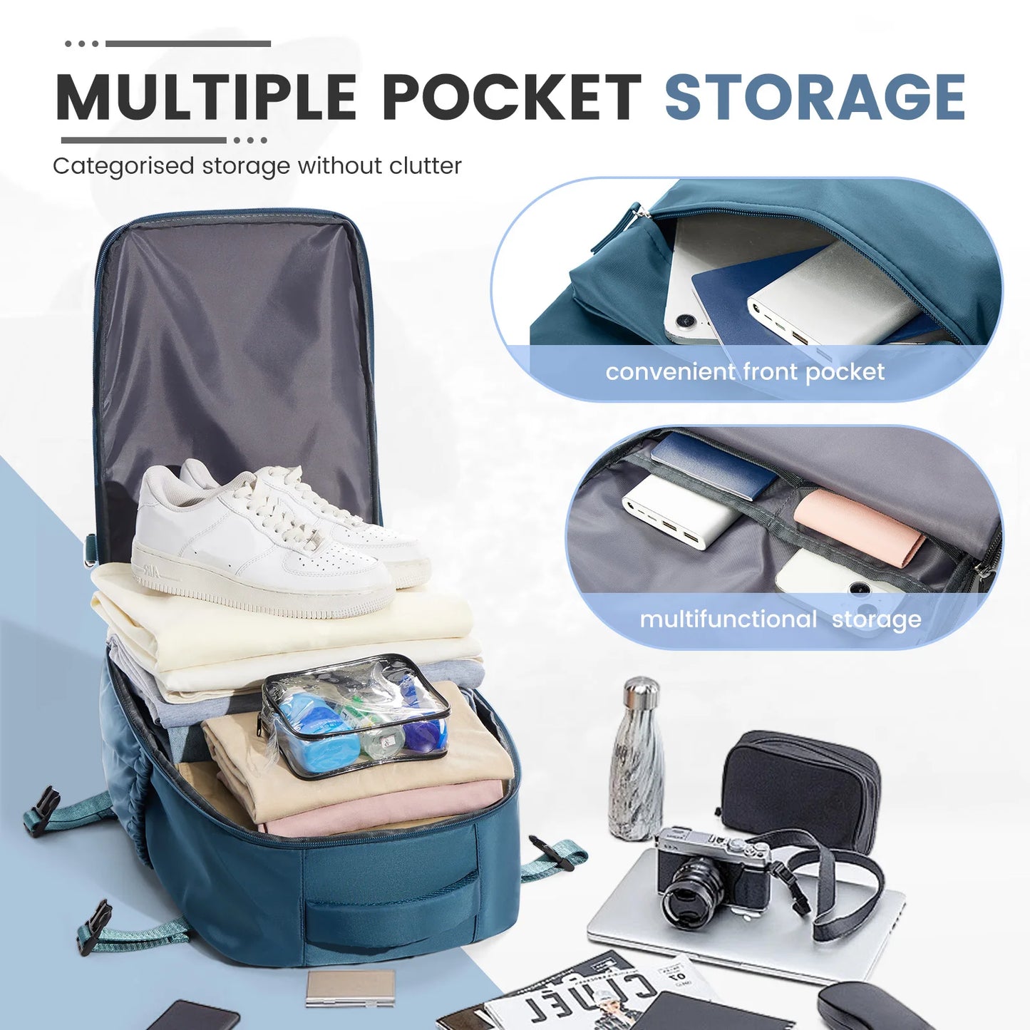 Vacuum Compression Backpack Carry-On Save Space Travel