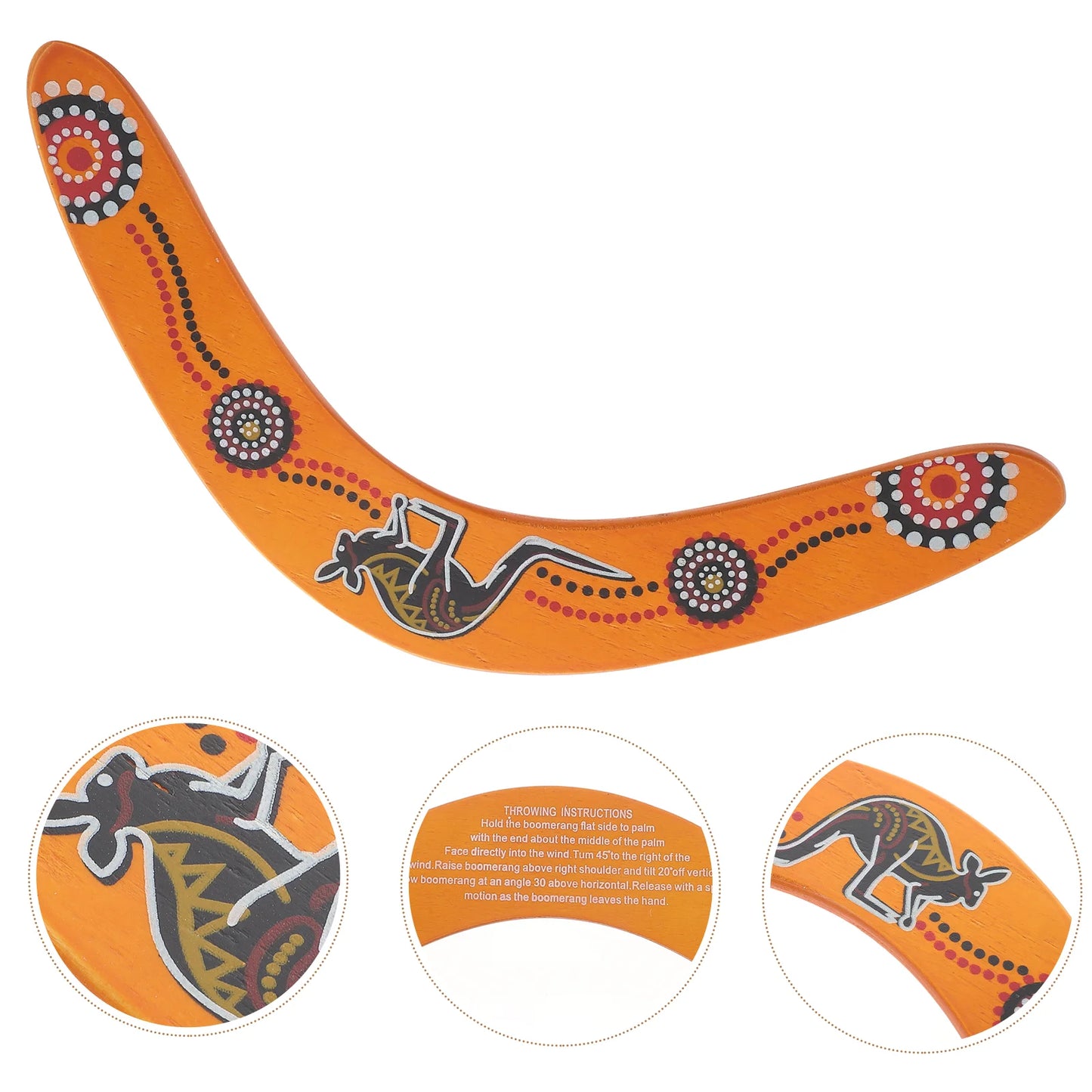 Wooden Boomerang Flying Disc - Fun Outdoor Game for Kids