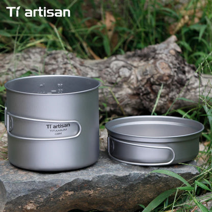 Titanium Camping Cookware Set for Ultralight Outdoor Cooking