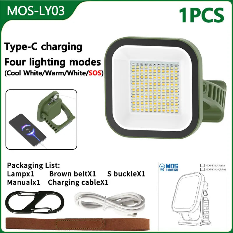 Solar Camping Lantern with Power Bank & Magnetic Mount