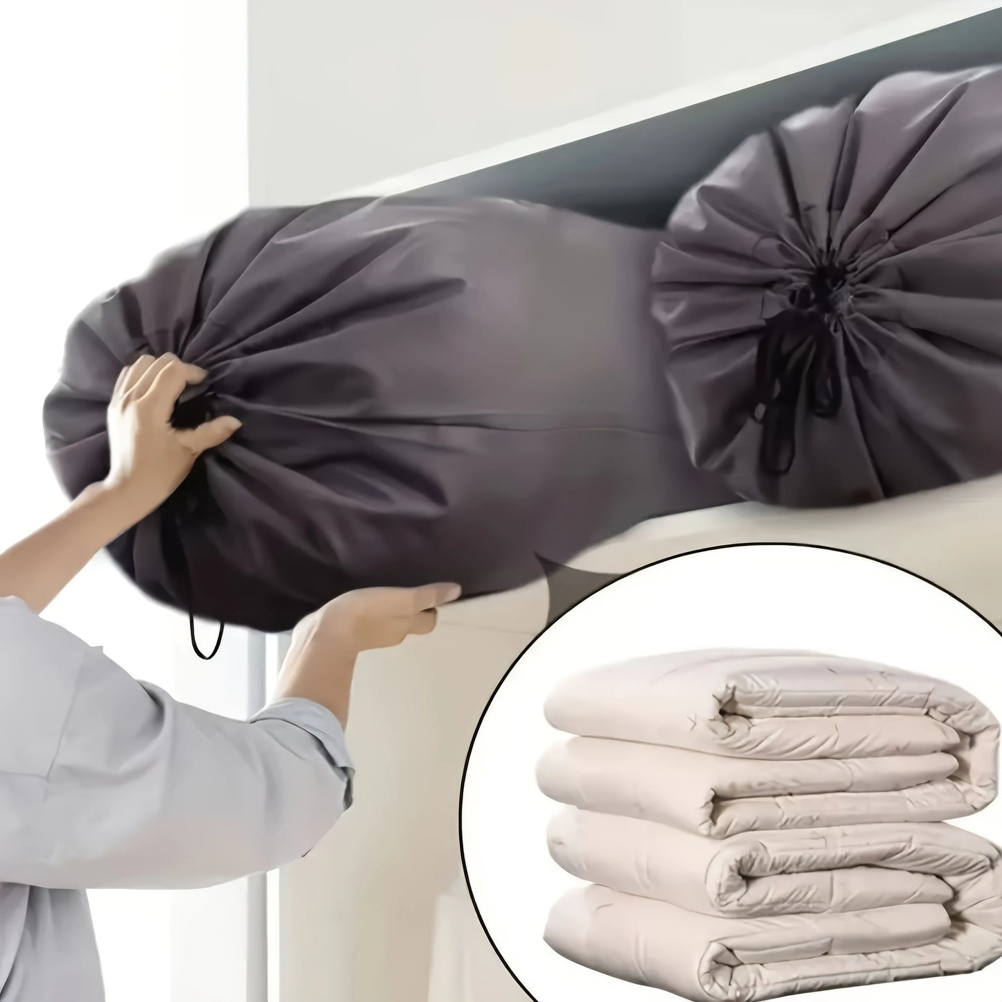 Drawstring Storage Bag Foldable Easy Carry Organizer