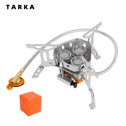 TARKA 3-Head Gas Stove – Portable Camping Burner 5800W