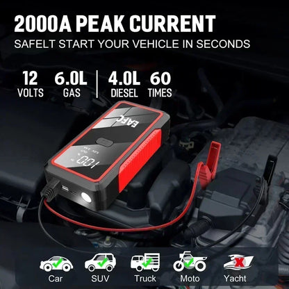 Car Jump Starter Power Bank Emergency Engine Start