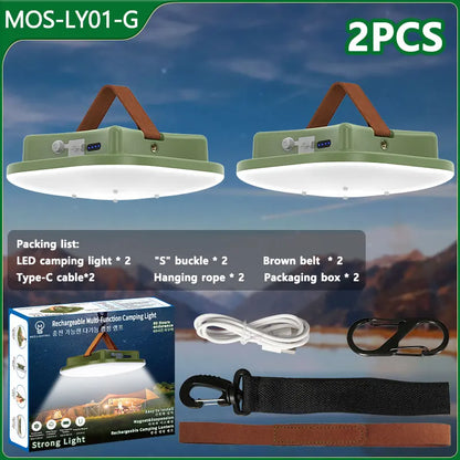 Solar Camping Lantern with Power Bank & Magnetic Mount