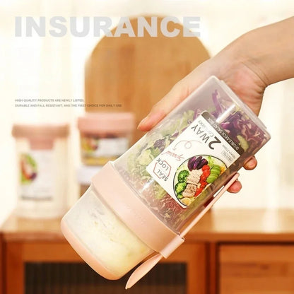Portable Salad Cup with Lid & Fork – Easy On-the-Go Meals
