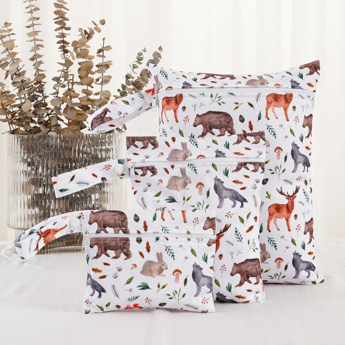 3PCS Waterproof Diaper Bags with Wet/Dry Storage