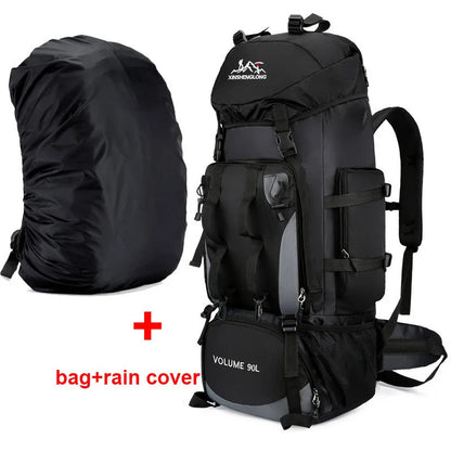 90L Hiking Backpack Waterproof Large Capacity Trekking