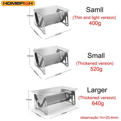 Camping BBQ Grill Rack – Compact & Efficient Heat Control