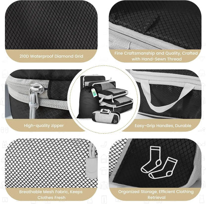 Compression Packing Cubes Set – Maximize Space & Organize
