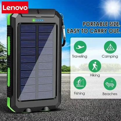 Solar Power Bank 50000mAh with Fast Charging & LED Light