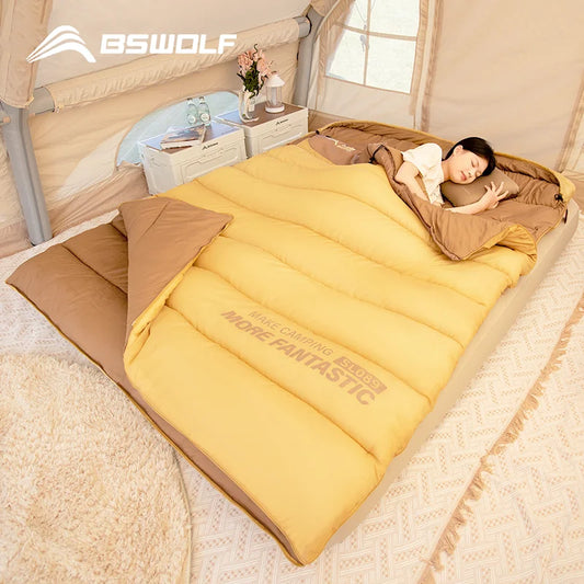 2 Person Camping Sleeping Bag Warm All-Season Comfort