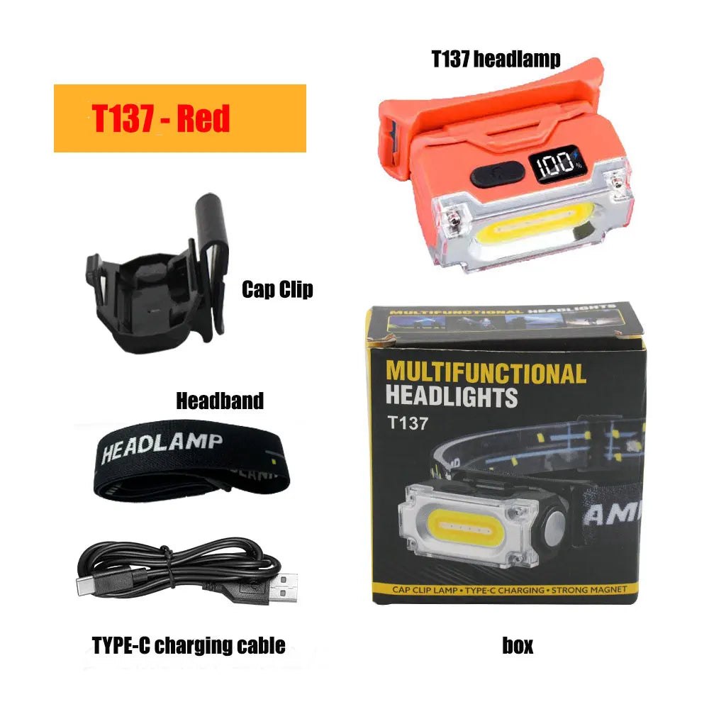 Super Bright Magnetic Headlamp with 3 Light Modes