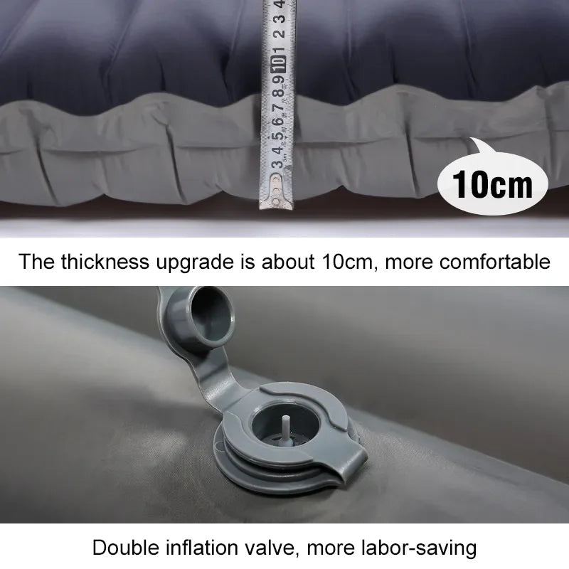 Ultralight Camping Mattress – Self-Inflating Comfort 10cm Thick