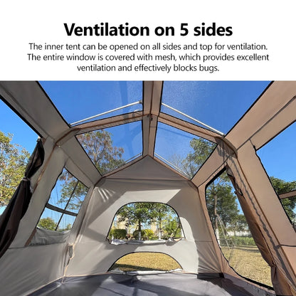 Large Camping Tent 3-8 Person Quick Setup Family Shelter