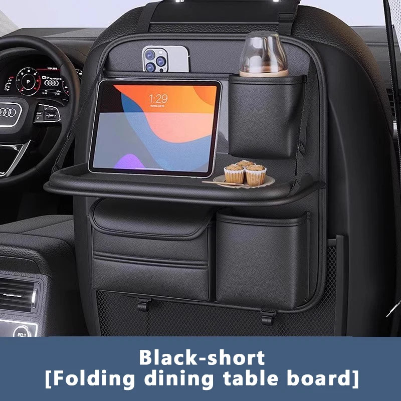 Car Seat Back Organizer with Tray – Waterproof Storage