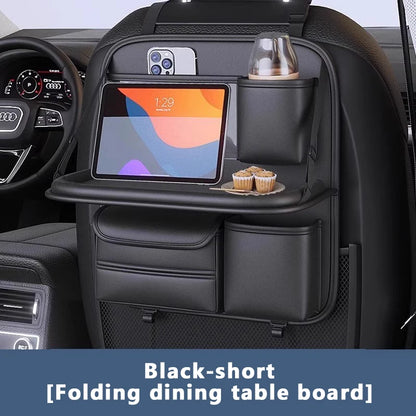 Car Seat Back Organizer with Tray – Waterproof Storage