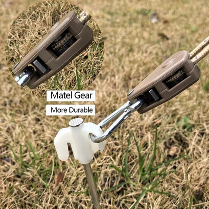 Reflective Tent Guy Lines with Tensioners for Wind Stability
