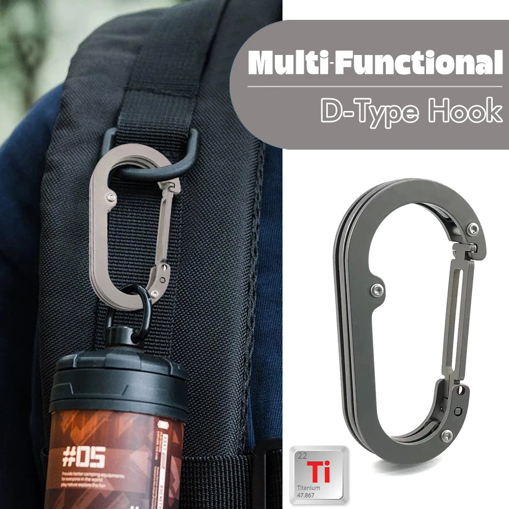 Titanium Alloy Carabiner – Heavy-Duty Backpack Hook