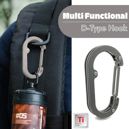 Titanium Alloy Carabiner – Heavy-Duty Backpack Hook