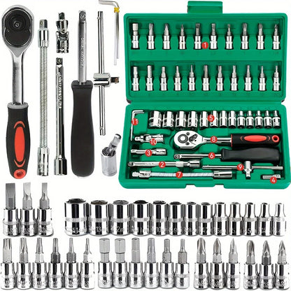 46PCS Car Repair Tool Kit for Roadside Emergencies